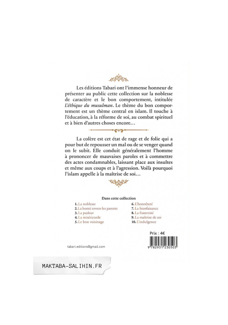 La maîtrise de soi - cheikh Abd Al Razzaq Al Badr